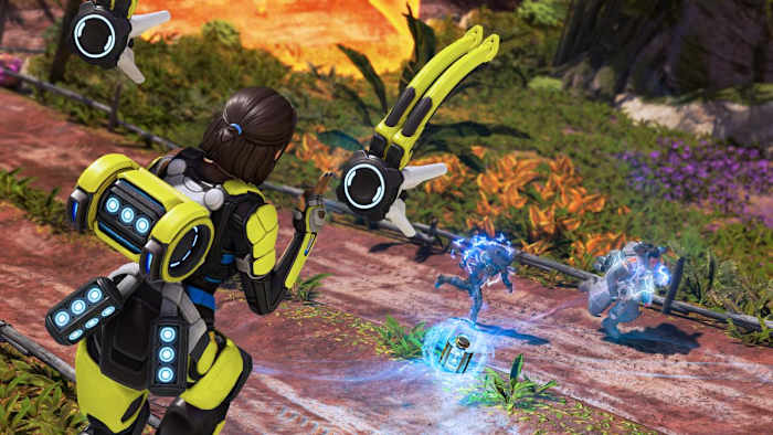 Conduit using her ultimate ability Energy Barricade in Apex Legends Season 19.